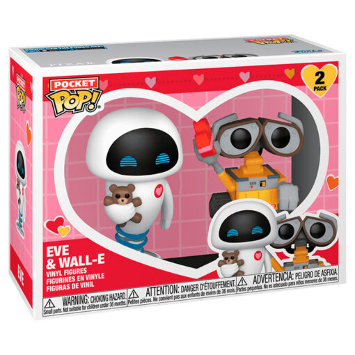 Funko POP! 2-Pack Pocket: Disney Pixar- Wall-E & Eve Valentine - Image 2